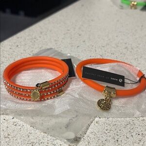 Marc Jacobs Orange and Gold Bracelet Duo